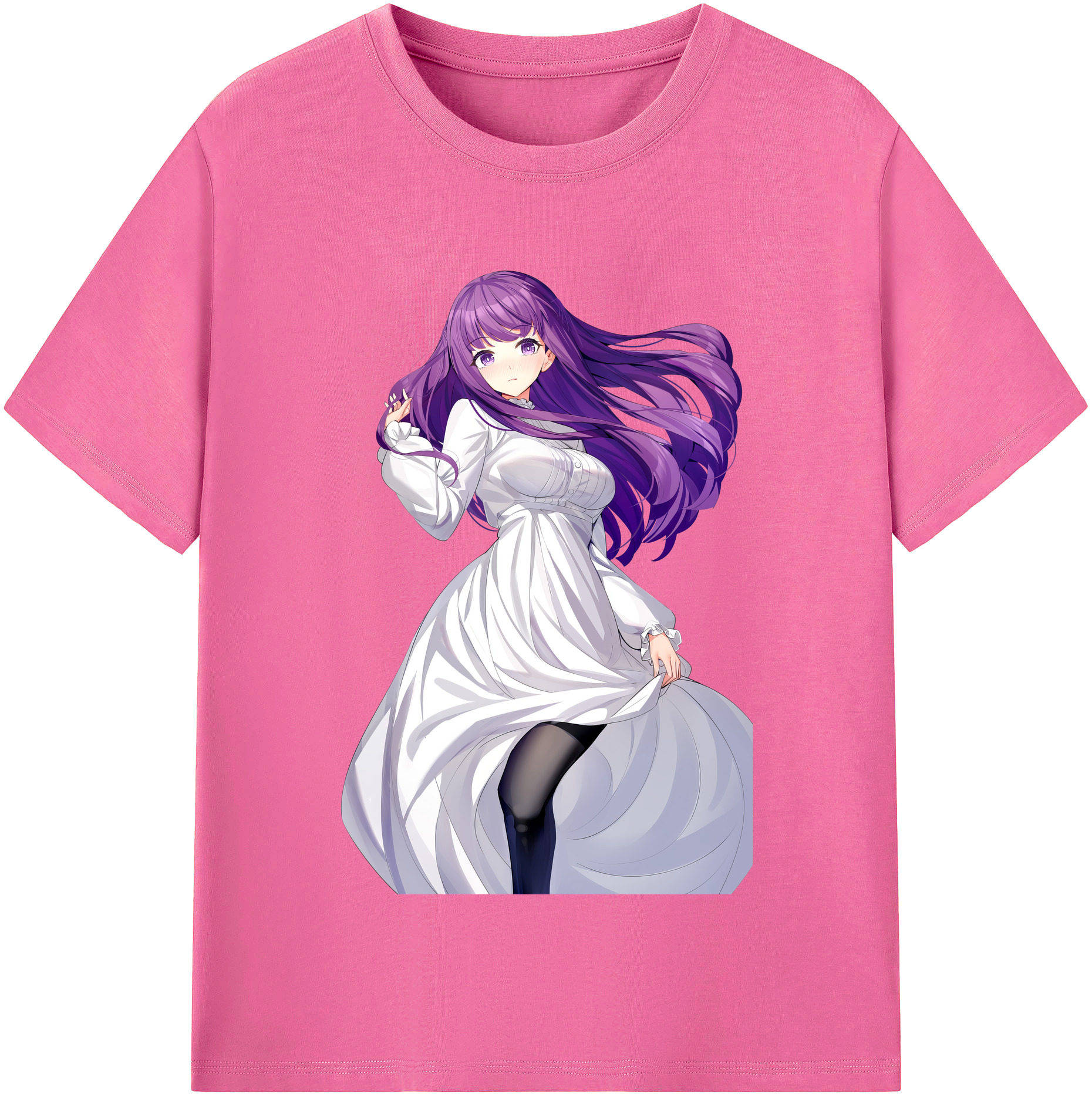 （画像用） 葬送のフリーレン Frieren レディースカジュアルプリントTシャツ（綿100％）